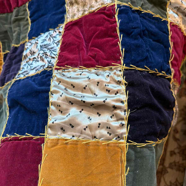 Velvet & Satin Patchwok Throw