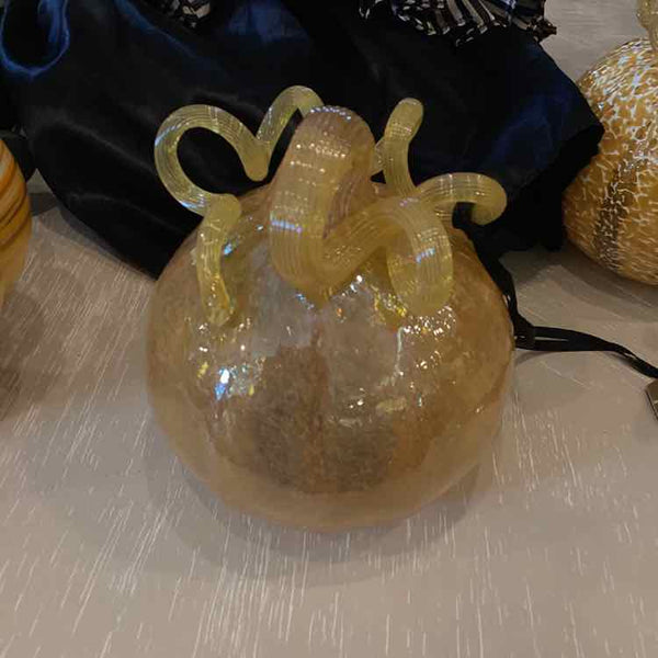 Soft Orange Glass Pumpkin