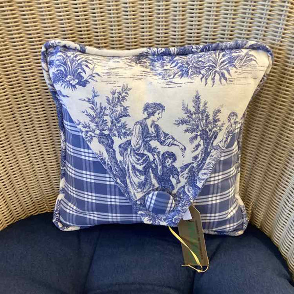 Blue/White Toile Pillow