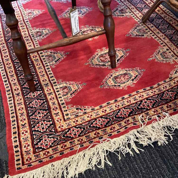 Red And Black Pakistan Handknotted Rug