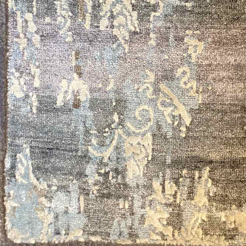 Gray and Blue Abstract Rug