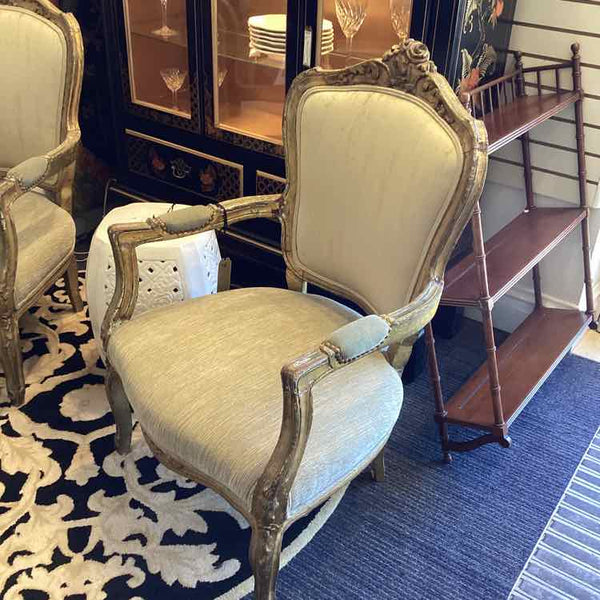 Carved Wood Bergere Arm Chair