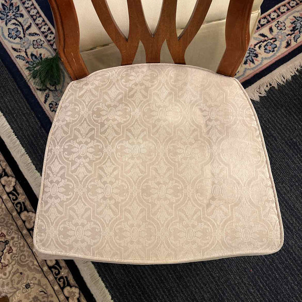 Wood Chair w/Decorative Back