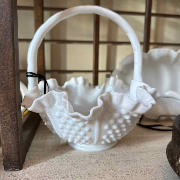 Milk Glass Basket