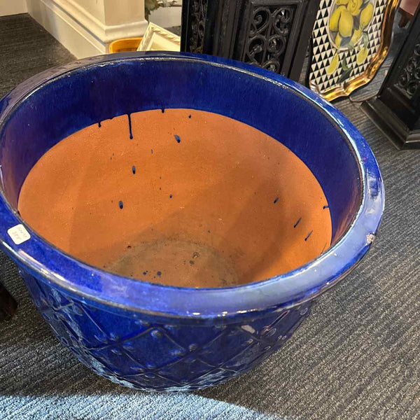 Ceramic Blue Glazed Planter