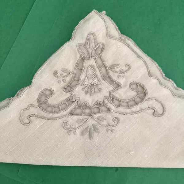 Eight Ivory Linen Napkins