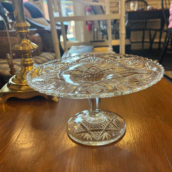 Cut Glass Cake Stand
