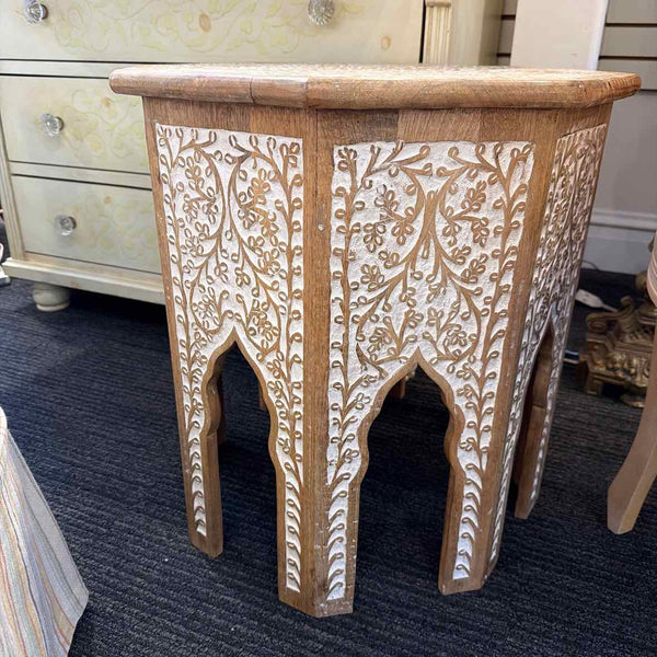 Wood Moroccan Side Table