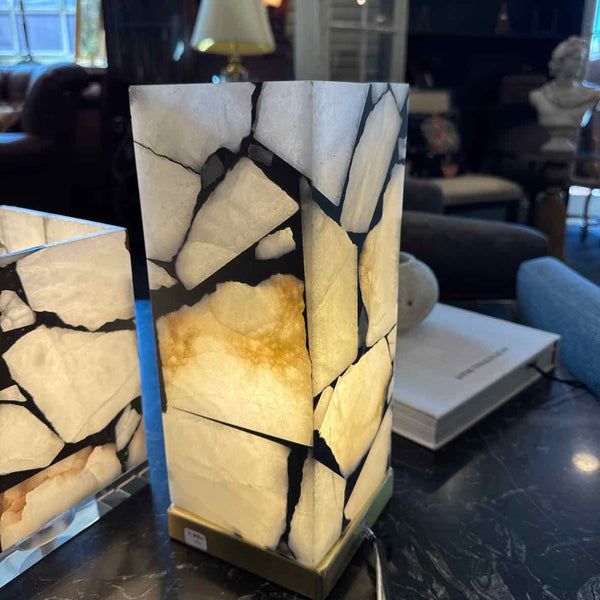 Square Alabaster Lamp