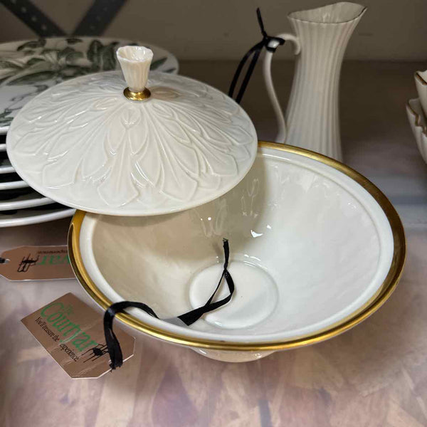 Lenox Gold Leaf Trim Bowl with Lid