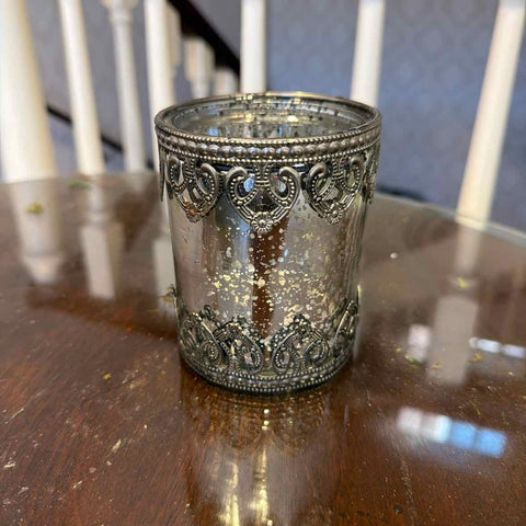 Mercury Glass Candle Holder