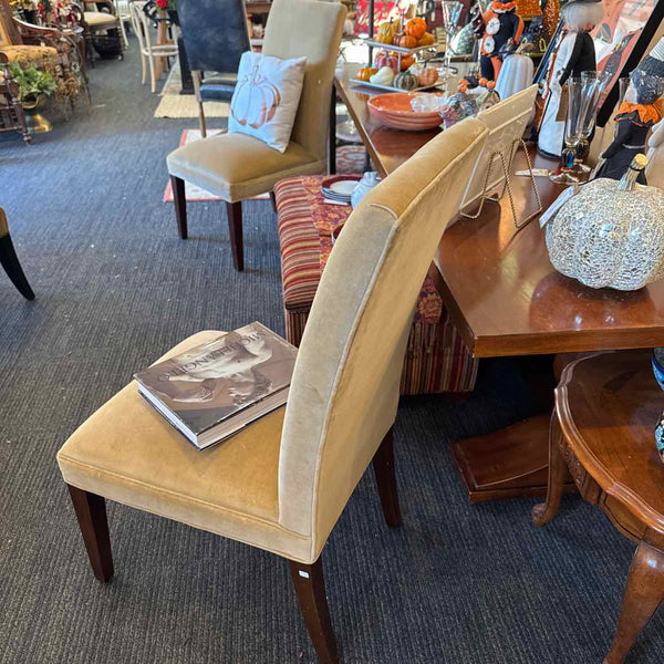 4 Gold Velvet Side Chairs