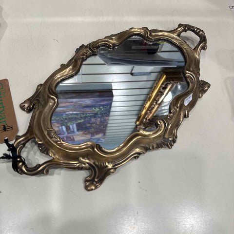 Gold, Brass And Mirror Tray