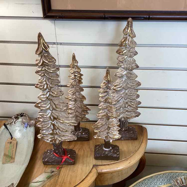 4 Resin Gold Trees