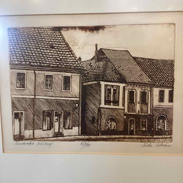 "Street Of Szentendre" Etching