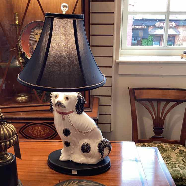 Ceramic Staffordshire Style Dog Lamp
