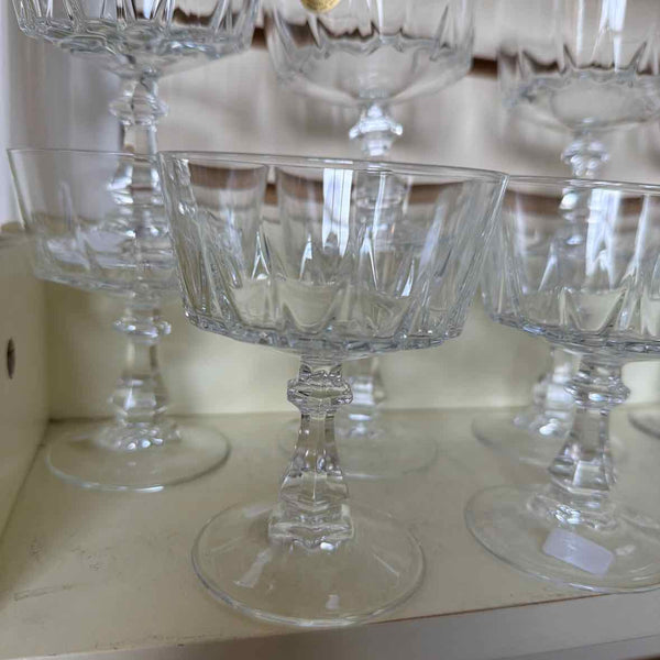 Set of 10 Crystal D' Arques Sherbet Glasses