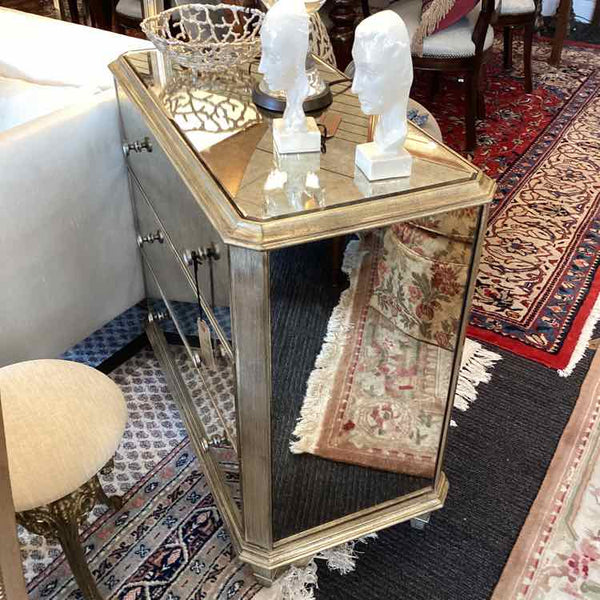 Ethan Allen Three Drawer Mirrored Chest