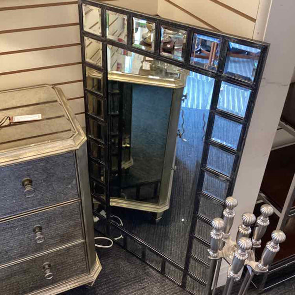 Beveled Metal  Framed Mirror