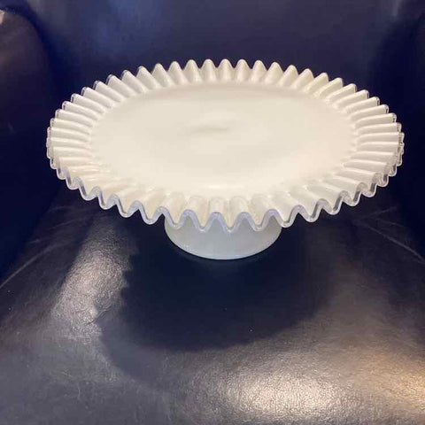 Milk Glass Pedestal Cake Stand