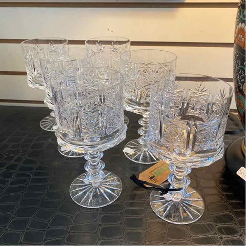 Vintage Wine Glasses - Set of Six