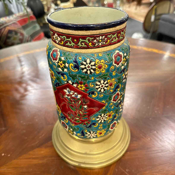 Antique Ceramic Longwy Vase