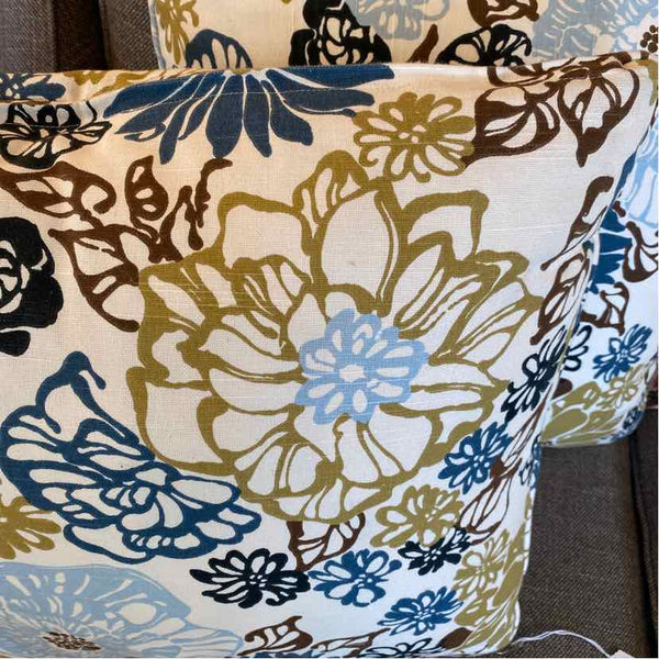 Pair of Welted Floral Pillows