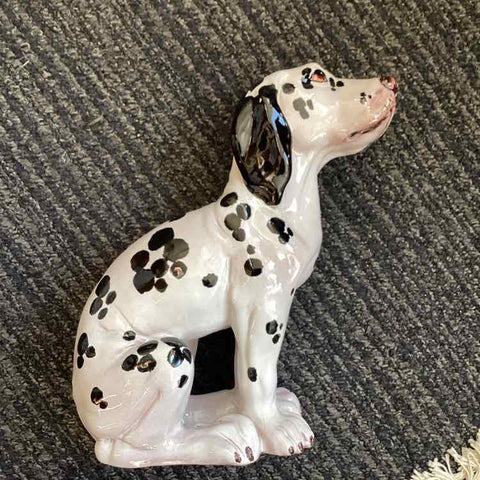 Terracotta Dalmation Dog Figurine