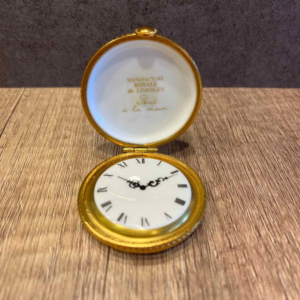 Limoges Box With Pocket Watch