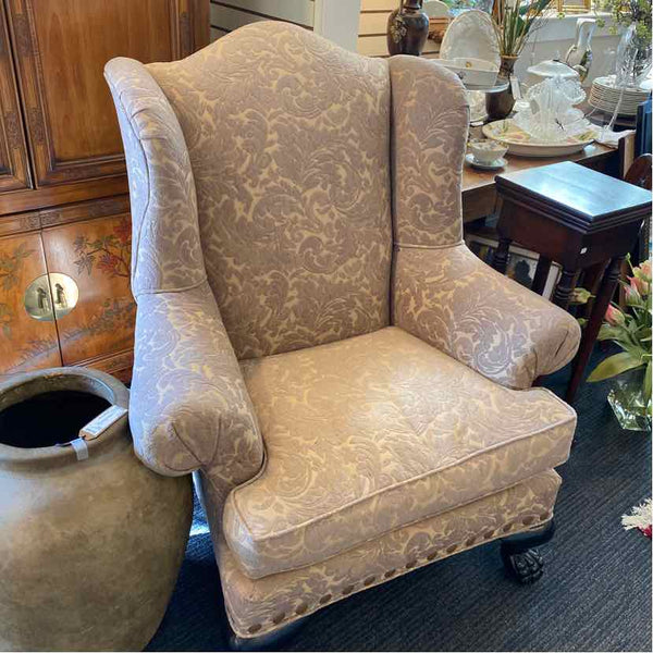 Taupe Damask Chair