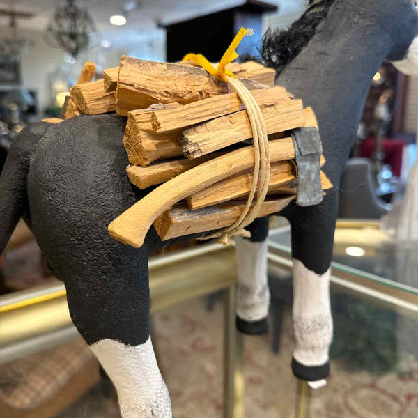 Outsider Art - Donkey with Load of Wood